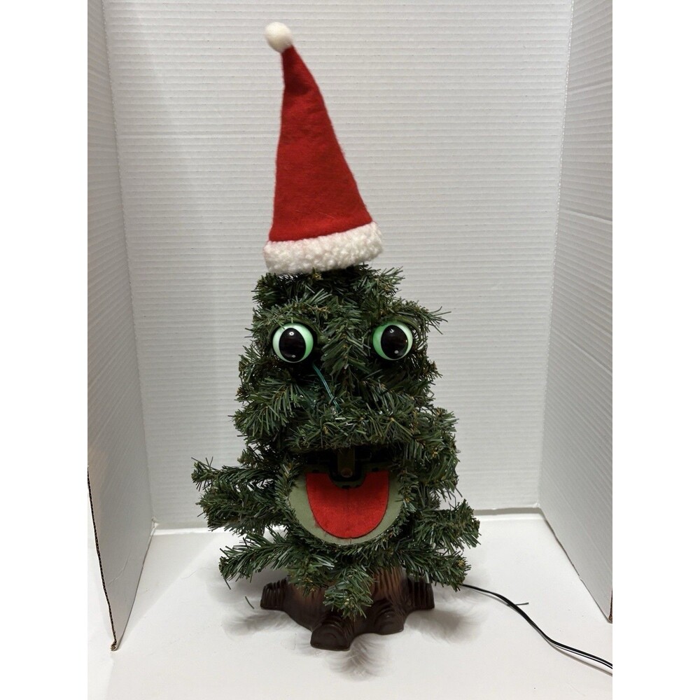 1997 Gemmy Douglas Fir Talking Tree Animated Singing Dancing Christmas VTG